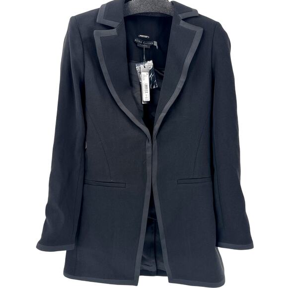 Alice + Olivia Black Mya Fitted Blazer Size 2 - Picture 4 of 14